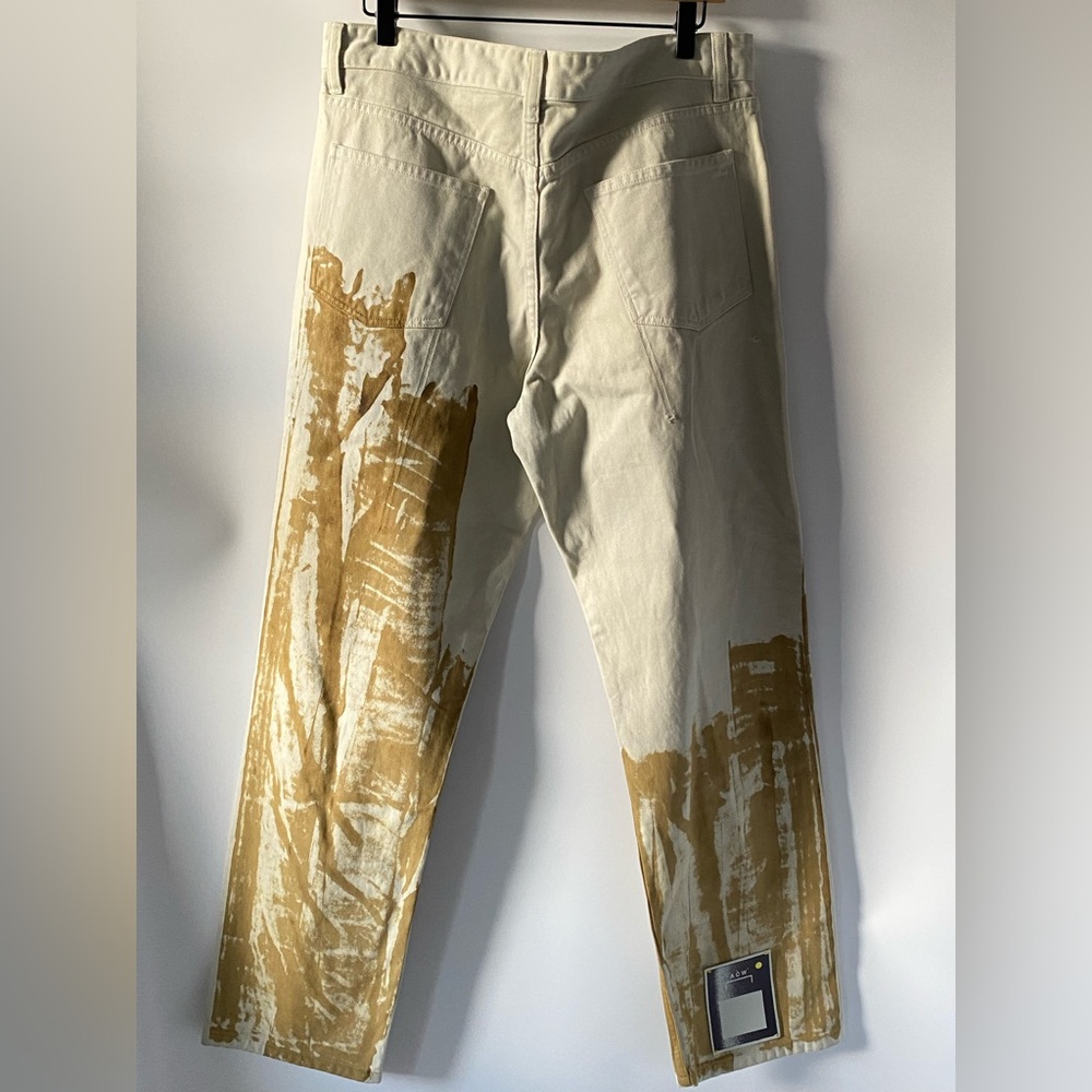 A-COLD-WALL* Hand-Painted Chinos | Tan Brown | Workwear Art Denim | Size M | NWT